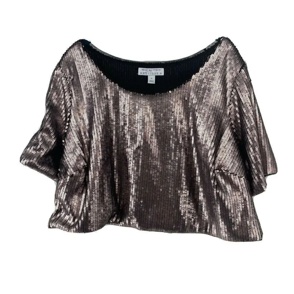 Ashley Neil Tipton Boutique 1X Sequined Crop Top